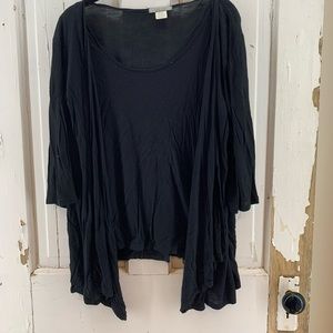 Lilly Lou Black Top with Built In Jacket